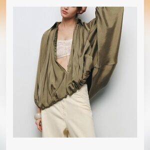 Elegant Olive Green Women's Top